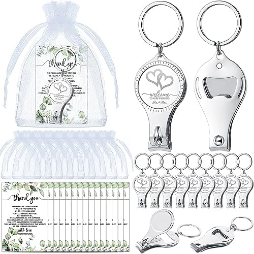 Fulmoon Wedding Multi Function Bottle Opener Nail Clipper Set