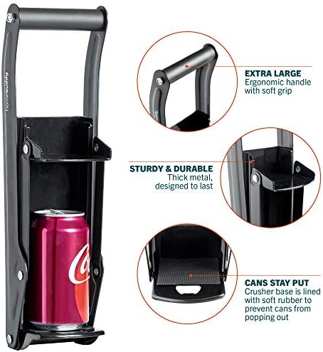 HomeBuddy Can Crusher for Recycling - Wall Mount 12 Oz 16 Oz