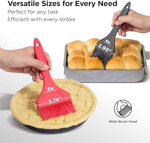 Kitchen Mama Platinum Silicone Pastry Brush Set