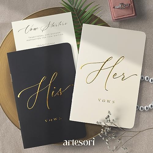 ARTESORI Premium Wedding Vow Book for Her Him