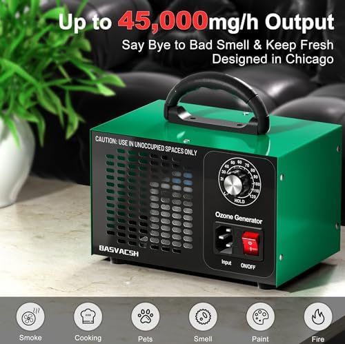 Ozone Generator 45000mgh for 2500 sq ft