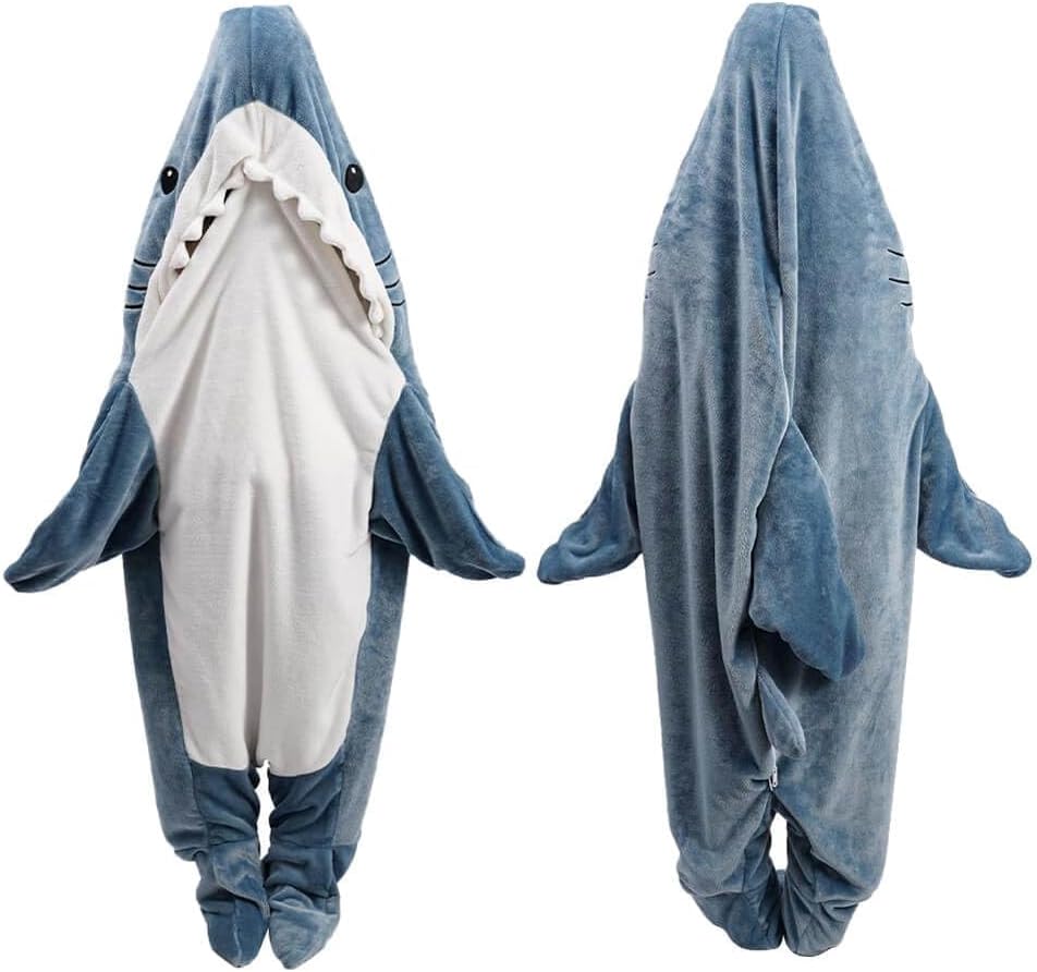 Shark Blanket Hoodie Onesie for Adults Kids