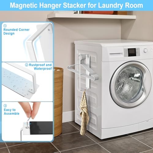 Magnetic Hanger Organizer for Laundry Room Storage