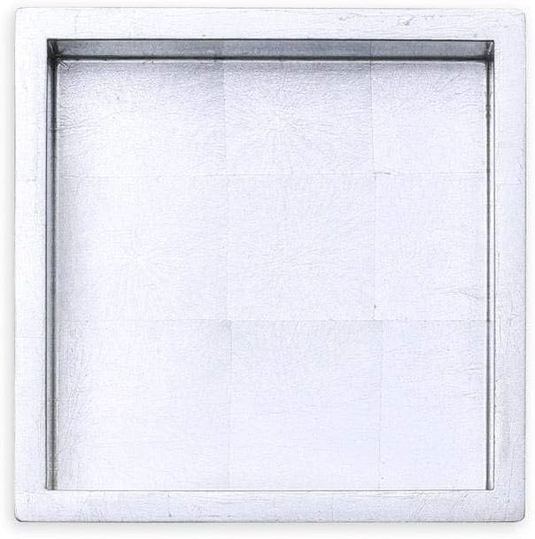 Caspari Lacquer Cocktail Napkin Holder in Silver - 1 Each 1