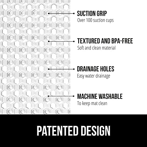 Gorilla Grip Patented Square Shower Mat 21x21 Inch