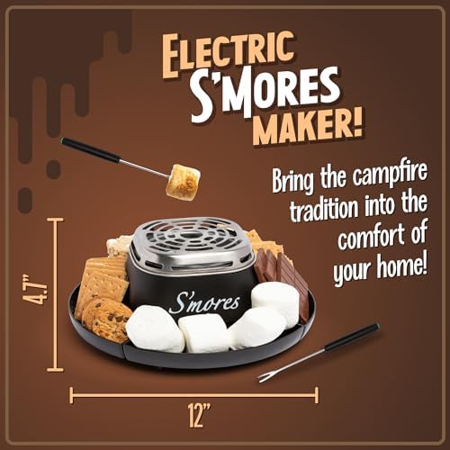 Nostalgia Tabletop Indoor Electric Smores Maker - Black