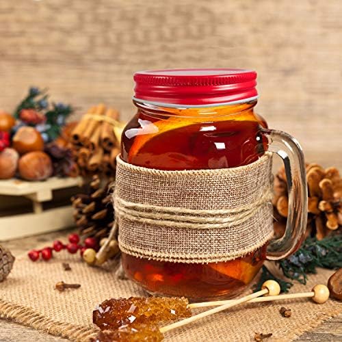 Chuangdi 30 Pack Mason Jar Lids Leak Proof Secure Storage Caps Red