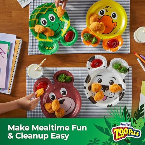 Hefty Zoo Pals Party Paper Plates 20 Count