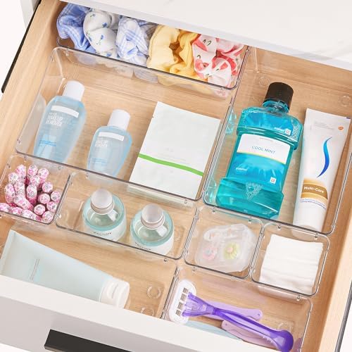Vtopmart 25 PCS Clear Plastic Drawer Organizers Set