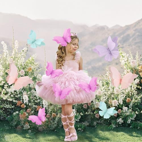 Butterfly Party Decorations 4 Pcs 3D Hanging Set