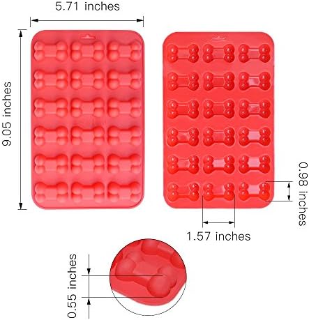 homEdge Puppy Paw and Bone Silicone Molds Set of 4PCS