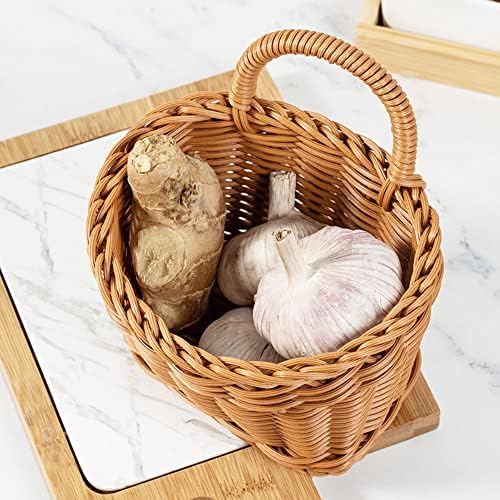 Hanging Woven Storage Basket Large Portable Wall Mount