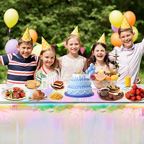 OHOME 4-Pack Iridescent Tablecloths for Parties