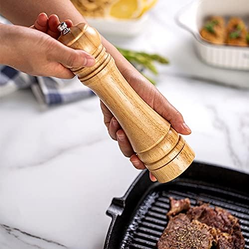Wooden Pepper Grinder Mill 8 Inch Salt and Pepper Shaker