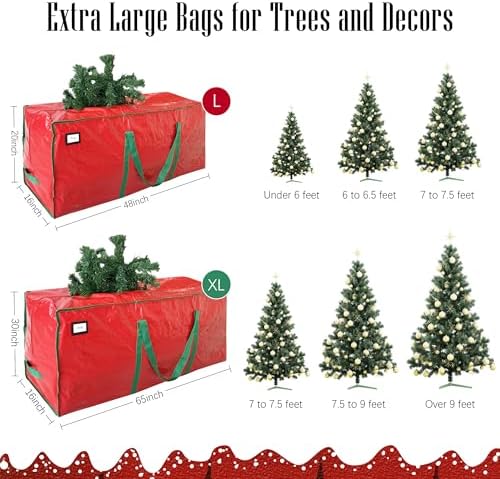 Cosy Family 75ft Christmas Tree Storage Bag - Red