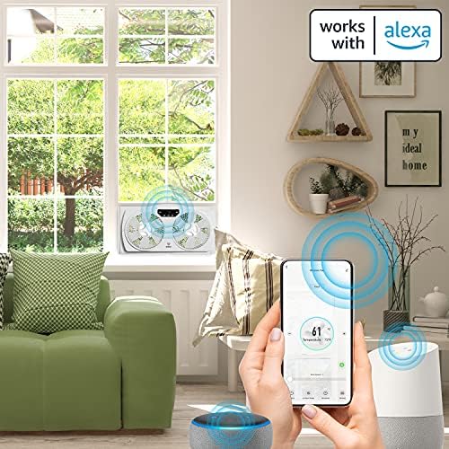 Aspen Smart Window Fan with WiFi and Alexa Compatibility