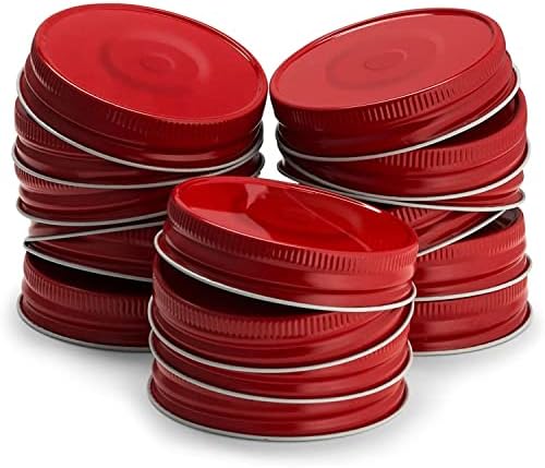 KooK Mason Jar Lids Set of 16 Red