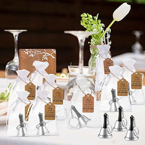 Lounsweer Silver Wedding Kissing Bells Set 48pcs