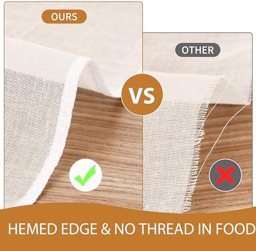 8 PCS Reusable Cheese Cloths for Straining and Brewing