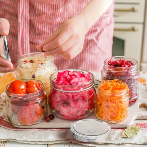 100 PCS Wide Mouth Mason Jar Canning Lids with Leak Proof Seal