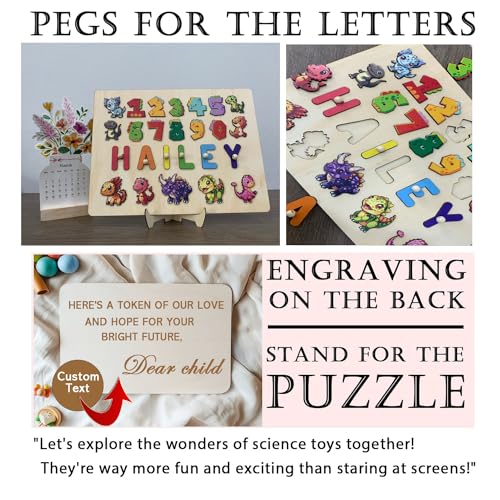Personalized Wooden Name Puzzle for Baby Boy and Girl