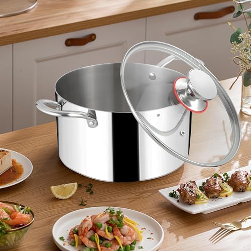 Herogo 6 Quart Stainless Steel Stock Pot with Lid