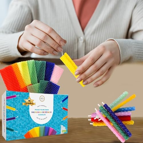 The Dreidel Company Hanukkah Beeswax Candles DIY Kit