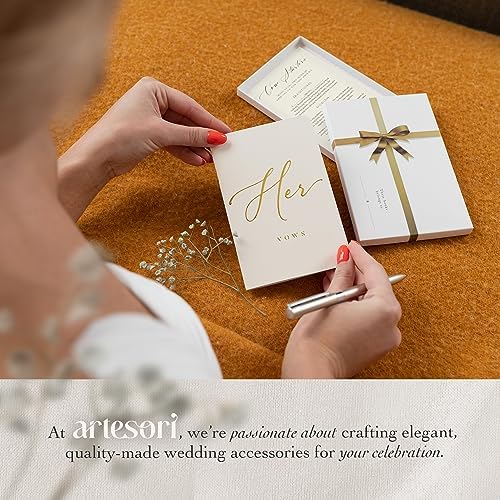 ARTESORI Premium Wedding Vow Book for Her Him