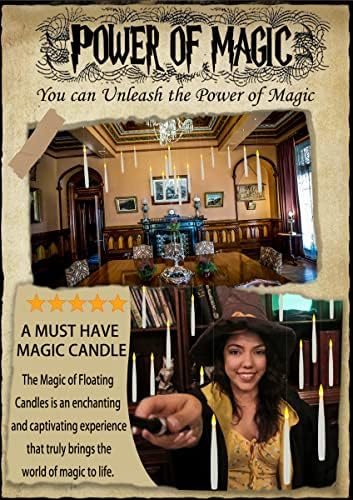 Floating Candles with Wand 20PCS LED Flameless Magic Candle Set