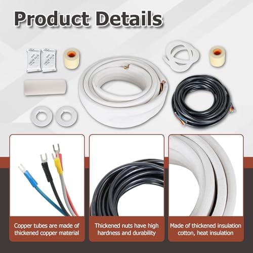 50 Ft Copper Hose Extension for Mini Split AC