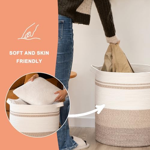 OIAHOMY 80L Laundry Hamper with Handles Gradient Yellow