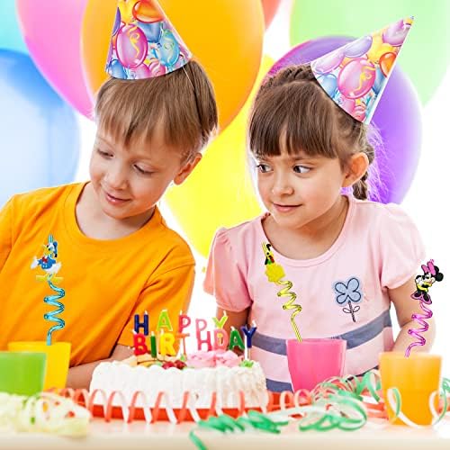 25pcs Mouse Straws with Cleaning Brushes for Birthday Parties