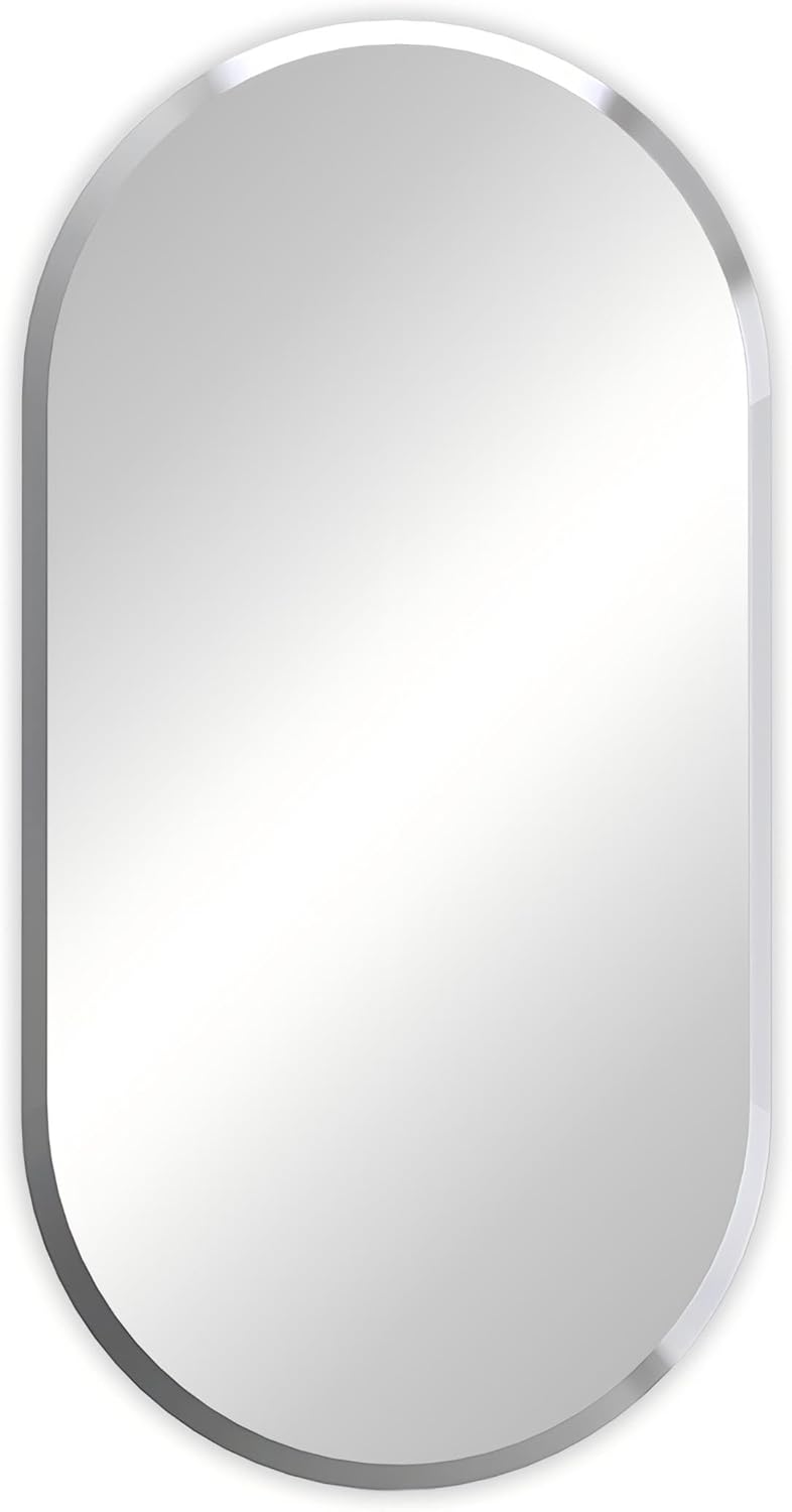 Artloge Frameless Oblong Wall Mirror 40x20 Inch