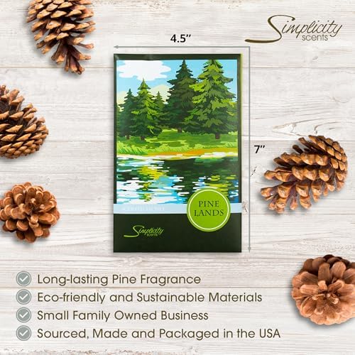 Simplicity Scents Pine Lands Scented Sachets 6 Pack