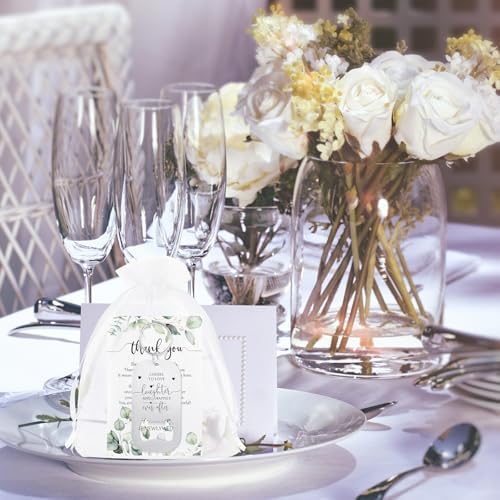 50 Sets Wedding Favors Bottle Opener Keychain Gift Set