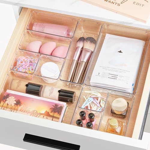 Vtopmart 25 PCS Clear Plastic Drawer Organizers Set