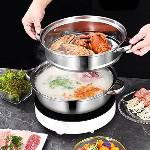 118 Inch Upgrade Steamer Pot with 2-Tier Design