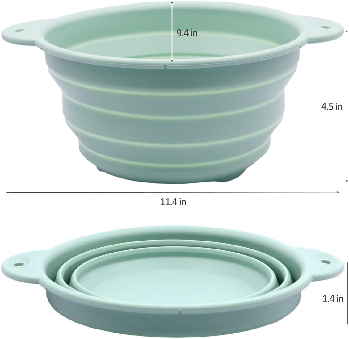 FUSMYE 2 in 1 Collapsible Colander Bowl Set