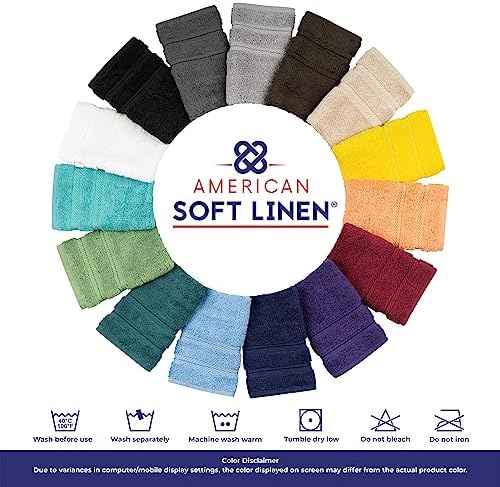 American Soft Linen Purple 6 Piece Towel Set