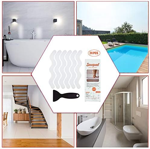 USA Patented Anti-Slip Shower Stickers 24 PCS Set
