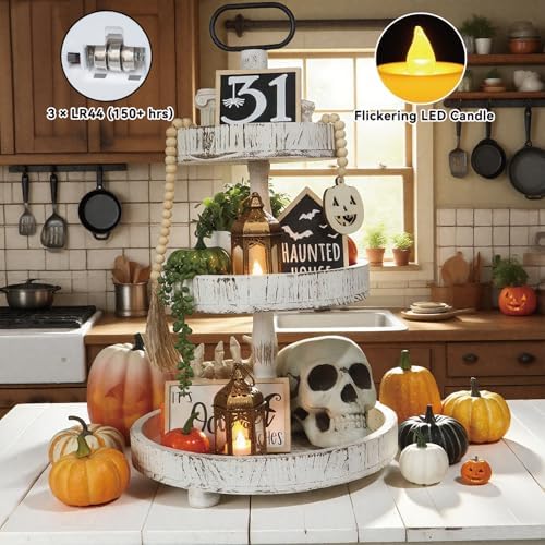 LLQ 8Pcs Mini LED Lanterns with Tealight