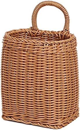 Hanging Woven Storage Basket Large Portable Wall Mount