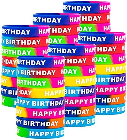 ARTLYMERS Happy Birthday Rubber Bracelets 8 Styles