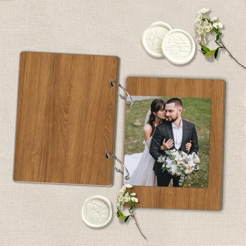 La Boda Personalized Wedding Card Holder Wooden Album with Metal Buckles