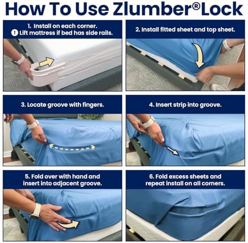 Zlumber Lock Sheet Holders - Secure Bed Sheets in Place