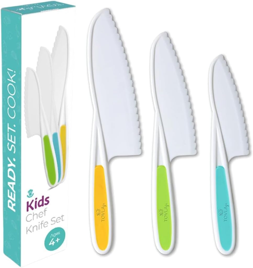 Tovla Jr Knives for Kids 3-Piece Kitchen Set