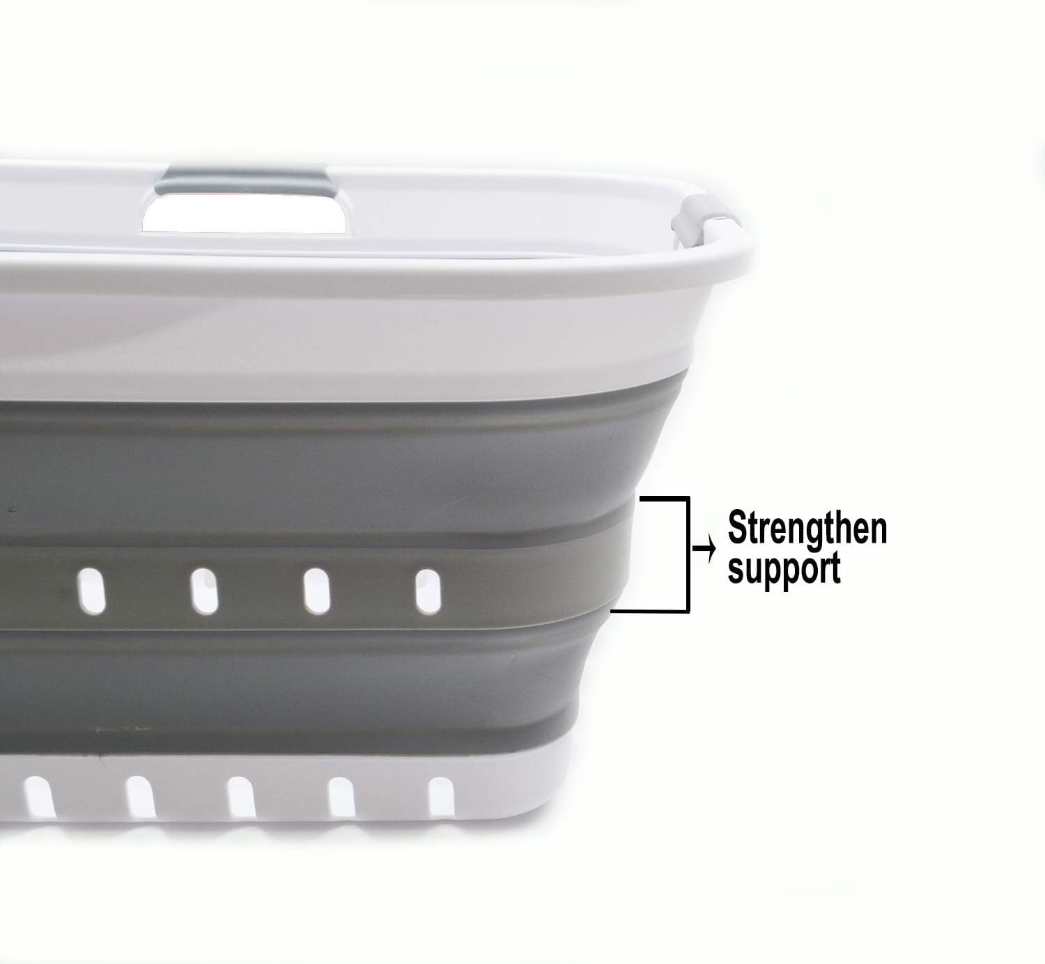 SAMMART 42L Collapsible Laundry Basket - Space Saving Foldable Hamper