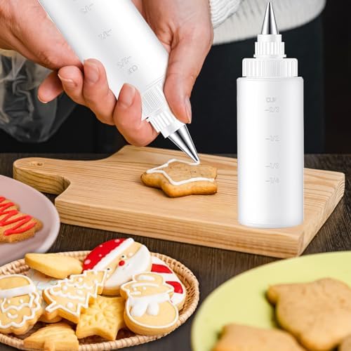 4 oz Plastic Icing Bottles for Cookie Decorating