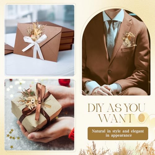 Layhit 12 Pack Mini Boho Dried Flower Bouquets Wedding Decor