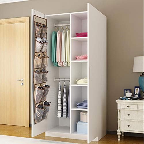 KEEPJOY Hanging Shoe Organizer 12 Pockets Beige